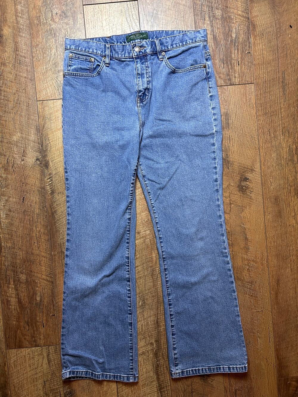 Vintage LRL Bootcut Jeans Size 12P 32x28 Mid Rise Light Wash Y2K Denim